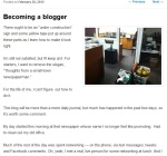 Becoming a blogger
